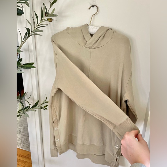 Garnet Hill Snap Side Hooded Tunic Sand Wash - Picture 6 of 7